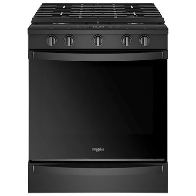 Whirlpool 30" 5.8 Cu. Ft. True Convection 5-Burner Slide-In Gas Range (WEG750H0HB) - Black