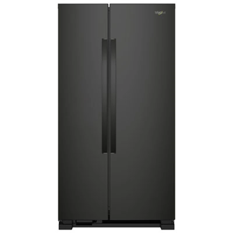 Whirlpool 36" 24.9 Cu. Ft. Side-by-Side Refrigerator with LED Lighting (WRS315SNHB) - Black