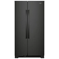 Whirlpool 36" 24.9 Cu. Ft. Side-by-Side Refrigerator with LED Lighting (WRS315SNHB) - Black