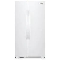 Whirlpool 36" 24.9 Cu. Ft. Side-by-Side Refrigerator with LED Lighting (WRS315SNHW) - White