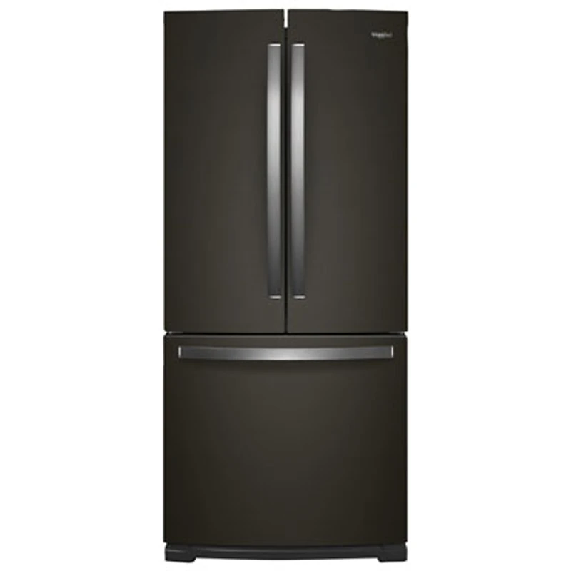 Whirlpool 30" 19.7 Cu Ft French Door Refrigerator w/ LED Lighting (WRF560SMHV)-Black Stainless Steel