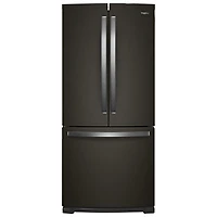 Whirlpool 30" 19.7 Cu Ft French Door Refrigerator w/ LED Lighting (WRF560SMHV)-Black Stainless Steel