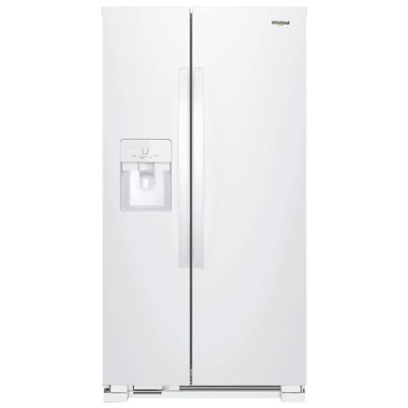 Whirlpool 36" 24.5 Cu. Ft. Side-By-Side Refrigerator w/ Ice Dispenser (WRS325SDHW) - White