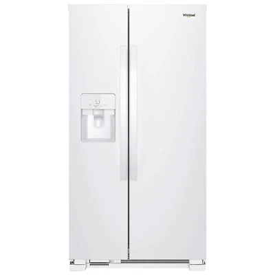 Whirlpool 36" 24.5 Cu. Ft. Side-By-Side Refrigerator w/ Ice Dispenser (WRS325SDHW) - White