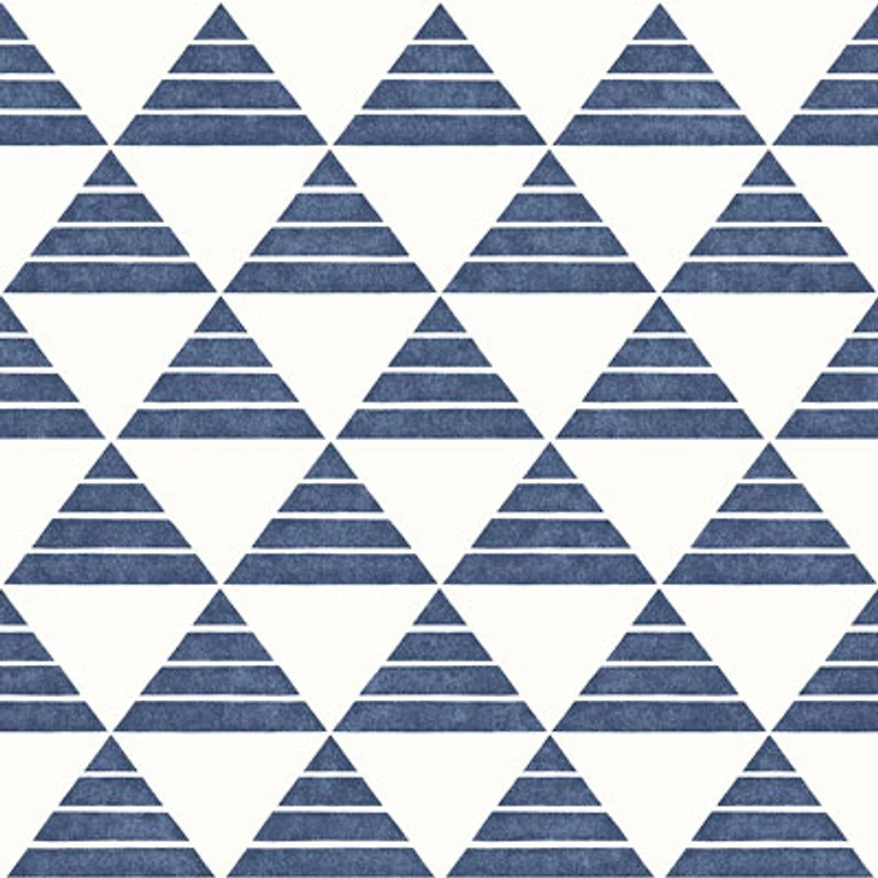 A-Street Prints Geometrie Summit Triangle Wallpaper - Blue