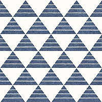 A-Street Prints Geometrie Summit Triangle Wallpaper - Blue