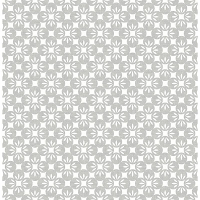 A-Street Prints Eclipse Orbit Floral Wallpaper - Dove