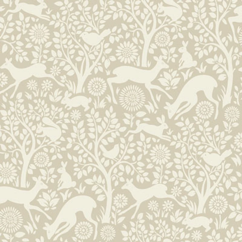 Chesapeake Hide And Seek Anahi Forest Fauna Wallpaper - Neutral