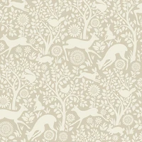 Chesapeake Hide And Seek Anahi Forest Fauna Wallpaper - Neutral