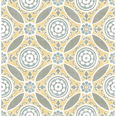 A-Street Prints Solstice Maya Medallion Wallpaper - Yellow