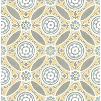 A-Street Prints Solstice Maya Medallion Wallpaper - Yellow