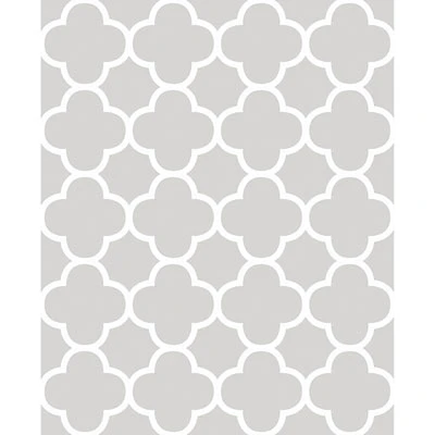 A-Street Prints Symetrie Quatrefoil Wallpaper - Origin Grey