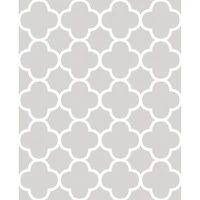 A-Street Prints Symetrie Quatrefoil Wallpaper - Origin Grey