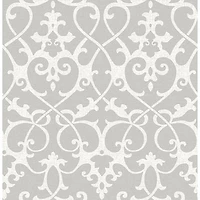 A-Street Prints Symetrie Ironwork Wallpaper - Axiom Grey