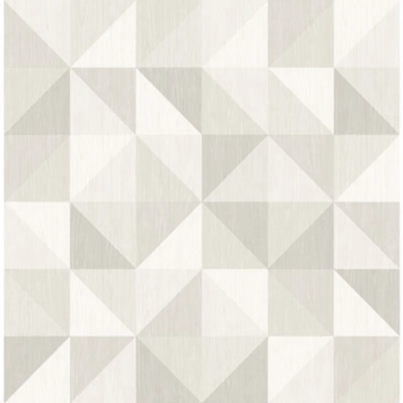 A-Street Prints Geometrie Puzzle Geometric Wallpaper - Light Grey