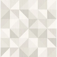 A-Street Prints Geometrie Puzzle Geometric Wallpaper - Light Grey