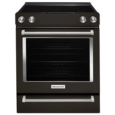 KitchenAid 30" True Convection 5-Element Slide-In Smooth Top Electric Range -Open Box-Scratch & Dent