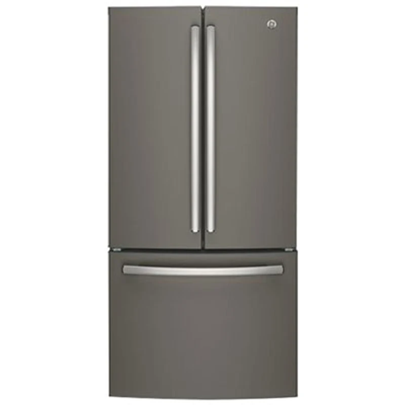GE 33" 18.6 Cu. Ft. Counter-Depth French Door Refrigerator with LED Lighting (GWE19JMLES) - Slate