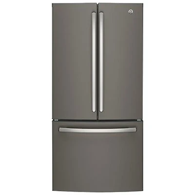 GE 33" 18.6 Cu. Ft. Counter-Depth French Door Refrigerator with LED Lighting (GWE19JMLES) - Slate