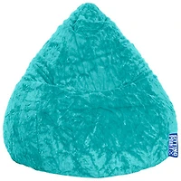 Fluffy Contemporary Bean Bag Chair - Turquoise