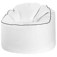 Tube Cosy Contemporary Faux Leather Bean Bag Chair - White