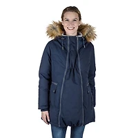 Modern Eternity Sara Maternity Coat - X-Small - Navy