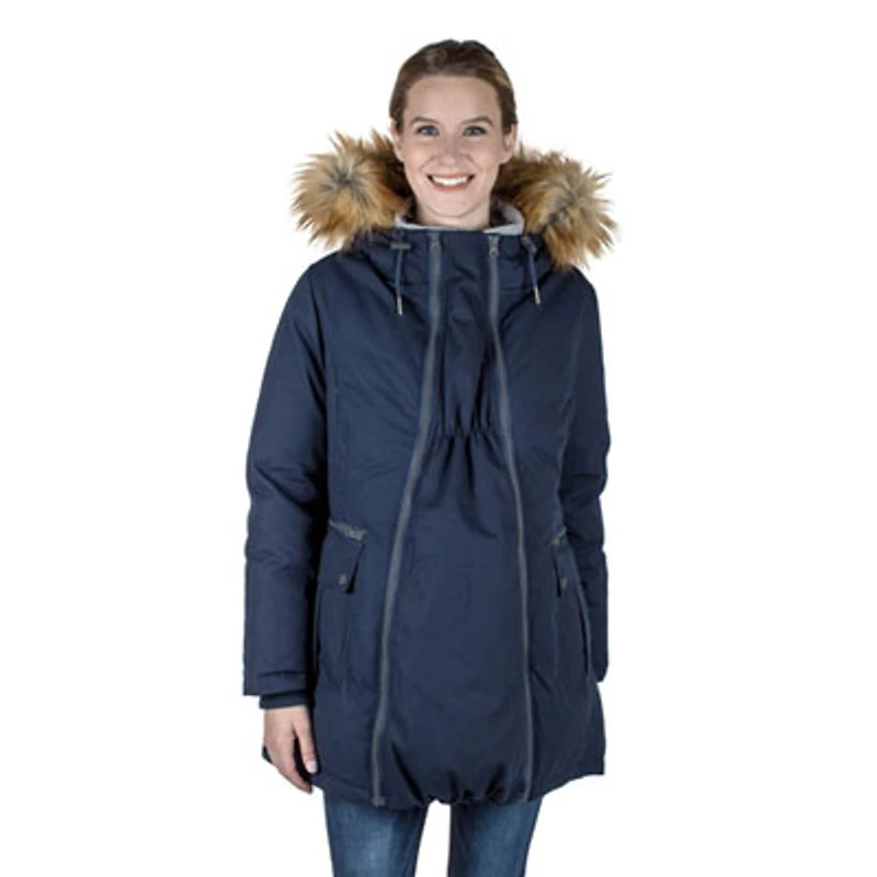 Modern Eternity Sara Maternity Coat - Large - Navy