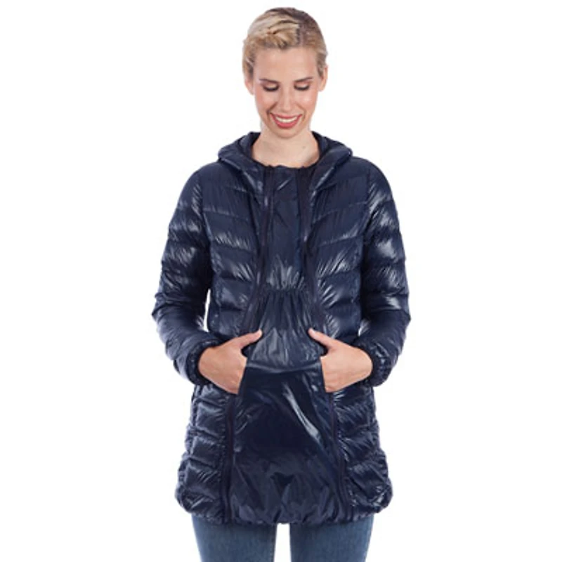 Modern Eternity Ashley Lightweight Down Maternity Jacket - Small - Navy