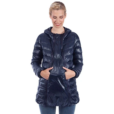 Modern Eternity Ashley Lightweight Down Maternity Jacket - Small - Navy