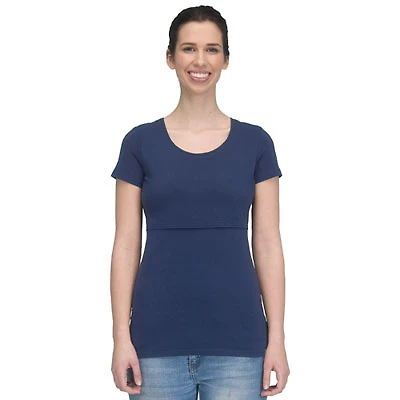 Modern Eternity Nia Maternity & Nursing Top - X-Small - Navy