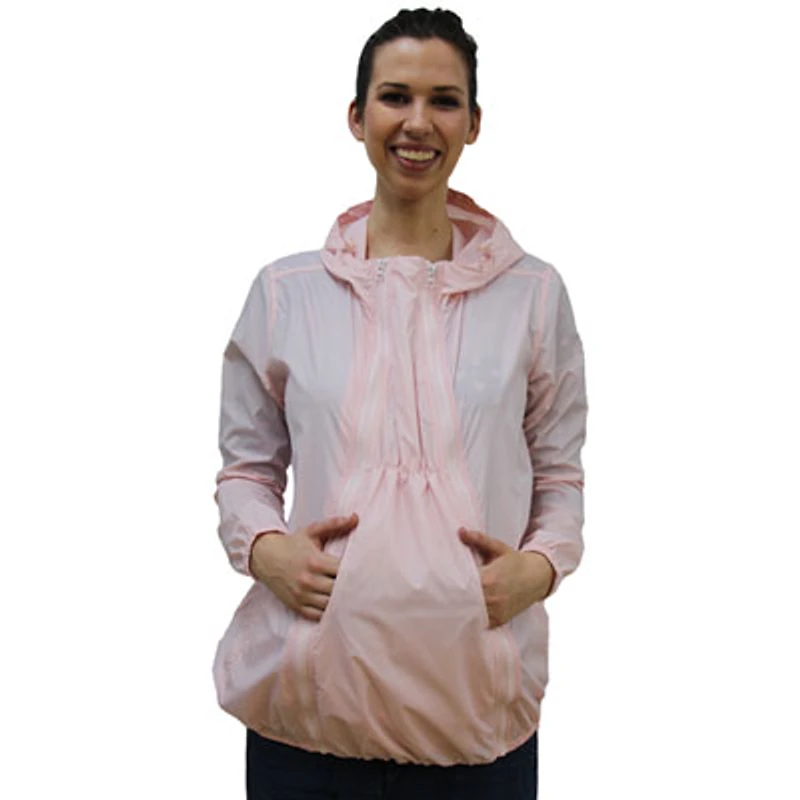 Modern Eternity Ciara Waterproof Maternity Windbreaker - Small - Light Pink