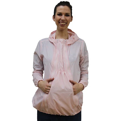 Modern Eternity Ciara Waterproof Maternity Windbreaker - Small - Light Pink
