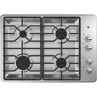 GE 30" 4-Burner Gas Cooktop (JGP3030SLSS) - Stainless Steel