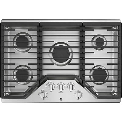 GE 30" 5-Burner Gas Cooktop (JGP5030SLSS) - Stainless Steel