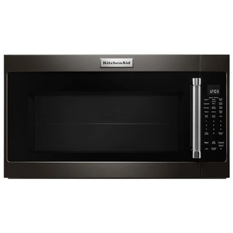 KitchenAid Over-the-Range Microwave Hood Combo-Black Stainless-Open Box-Perfect Condition