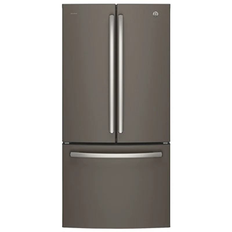 GE Profile 33" 24.8 Cu. Ft. French Door Refrigerator with Water & Ice Dispenser (PNE25NMLKES)-Slate