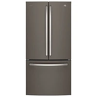 GE Profile 33" 24.8 Cu. Ft. French Door Refrigerator with Water & Ice Dispenser (PNE25NMLKES)-Slate