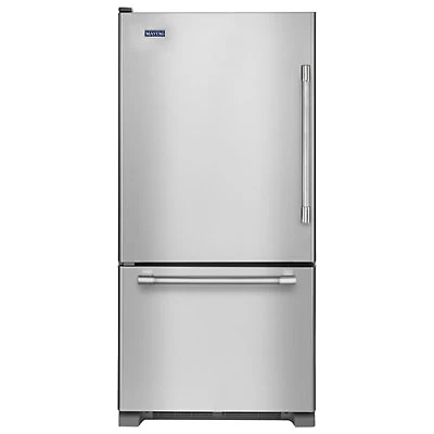 Maytag 30" 19 Cu. Ft. Bottom Freezer Refrigerator with LED Lighting (MBL1957FEZ) - Stainless Steel