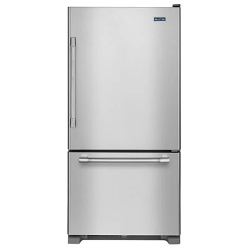 Maytag 30" 19 Cu. Ft. Bottom Freezer Refrigerator with LED Lighting (MBR1957FEZ) - Stainless Steel