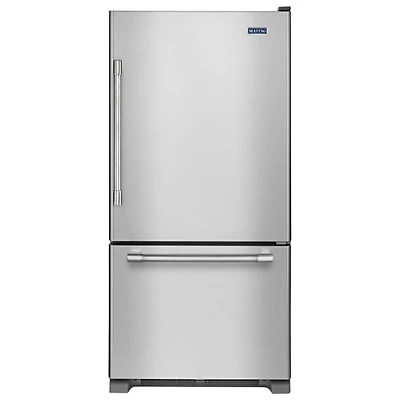 Maytag 30" 19 Cu. Ft. Bottom Freezer Refrigerator with LED Lighting (MBR1957FEZ) - Stainless Steel
