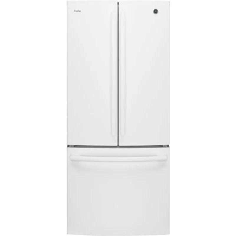 GE Profile 30" 20.8 Cu. Ft. French Door Refrigerator with Water Dispenser (PNE21NGLKWW) - White