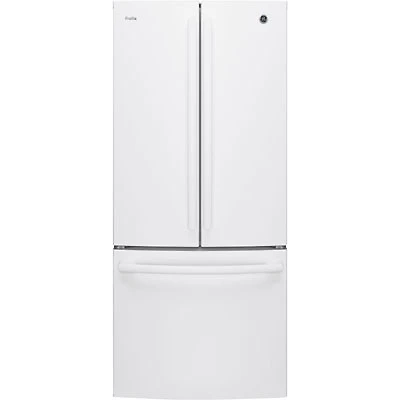 GE Profile 30" 20.8 Cu. Ft. French Door Refrigerator with Water Dispenser (PNE21NGLKWW) - White