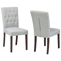 Contemporary Fabric Dining Chair - Set of 2 - Grey