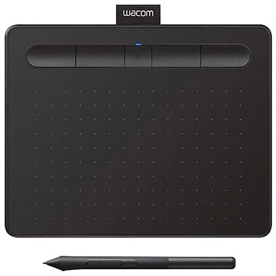 Wacom Intuos 6.0" x 3.7" Graphic Tablet with Stylus (CTL4100WLK0) - Black