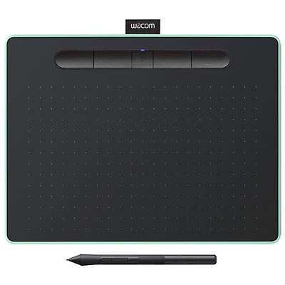 Wacom Intuos 8.5" x 5.3" Graphic Tablet with Stylus (CTL6100WLE0) - Green