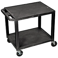 Luxor 26"H 2-Shelf Large AV Cart (WT26)