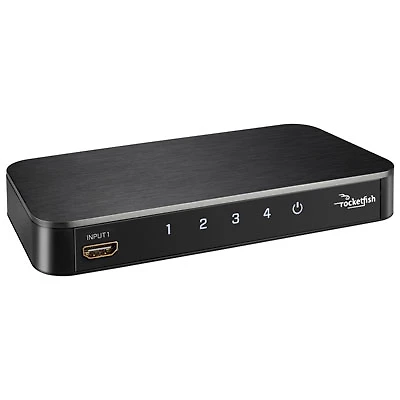 Rocketfish 4-Port 4K HDMI Switch - Black - Only at Best Buy