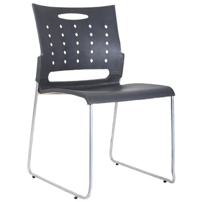 TygerClaw Mid Back Plastic Office Chair - Black