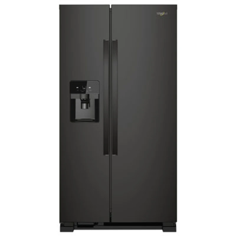 Whirlpool 33" 21.4 Cu. Ft. Side-By-Side Refrigerator w/ Ice & Water Dispenser (WRS331SDHB) - Black