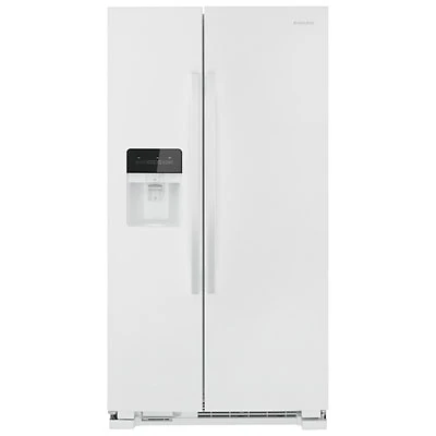 Amana 33" 21.4 Cu. Ft. Side-By-Side Refrigerator with Water & Ice Dispenser (ASI2175GRW) - White